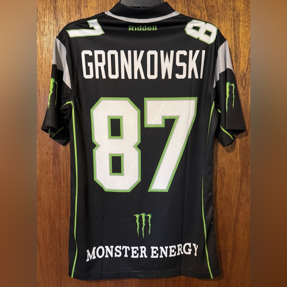 RARE Monster Energy Rob Gronkowski #87 Riddell Promotional Football Jersey SMALL